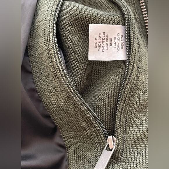 New ~ SOFT CLOTH LIFESTYLE ACCOM. ~ Knit Bomber Jacket Medium - Picture 6 of 7